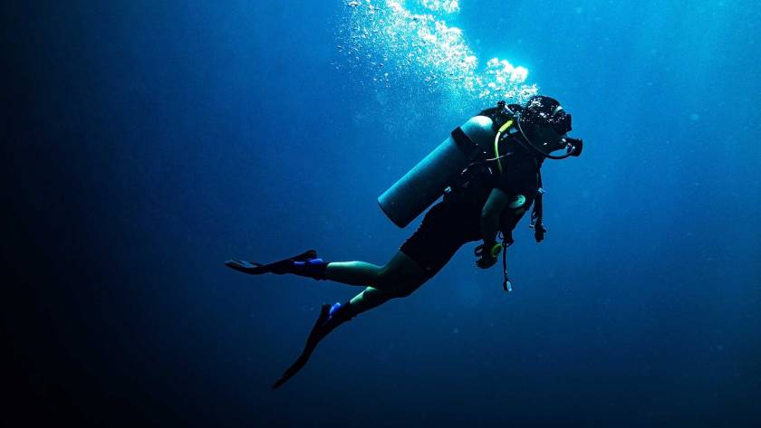 A scuba diver underwater.