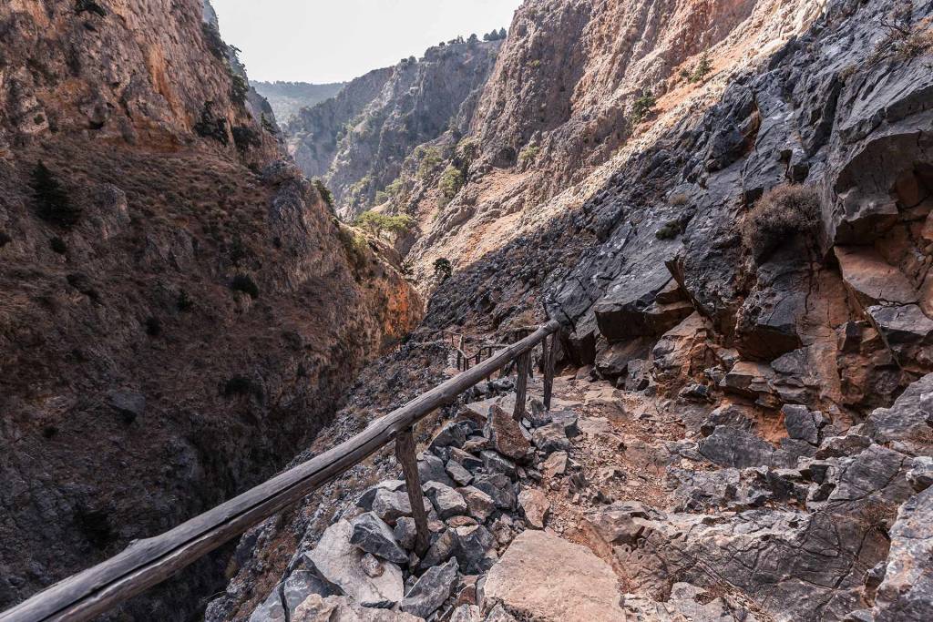 The rocky path of Aradena Gorge.