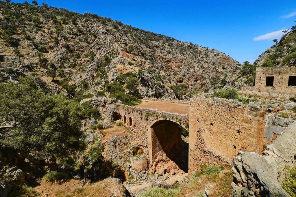 An old bridge over Avlaki Gorge.