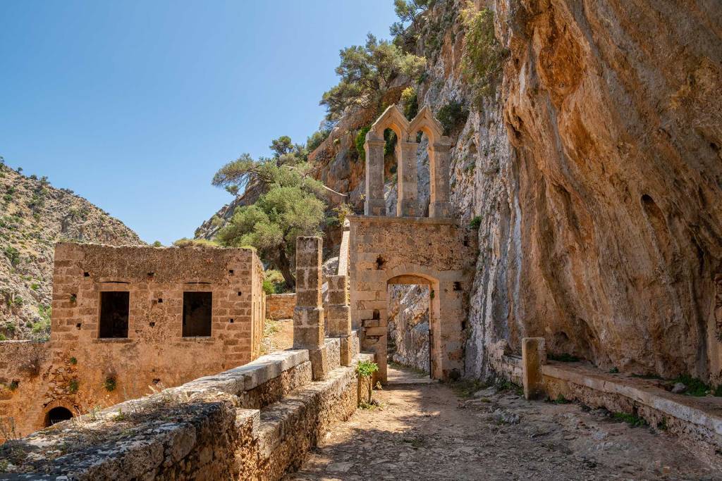 The area of Katholiko Monastery close to Avlaki Gorge.