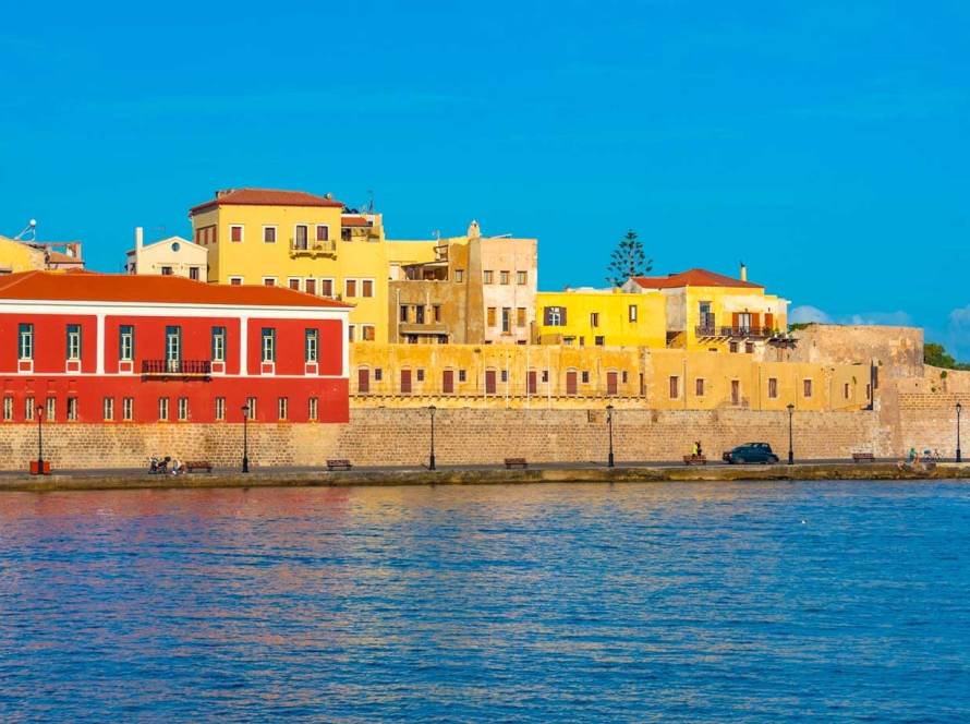 The Maritime Museum of Crete and the Firkas Fortress in Chania Old Harbor.