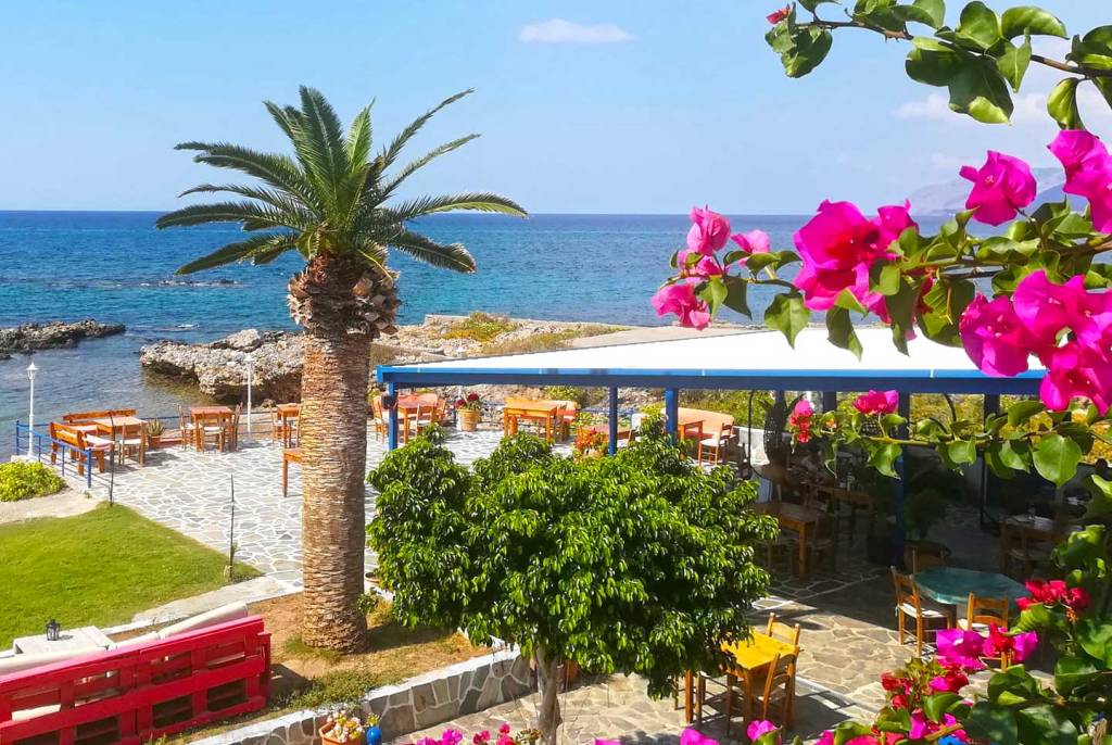 A beautiful seaside hotel in Frangokastello Beach.
