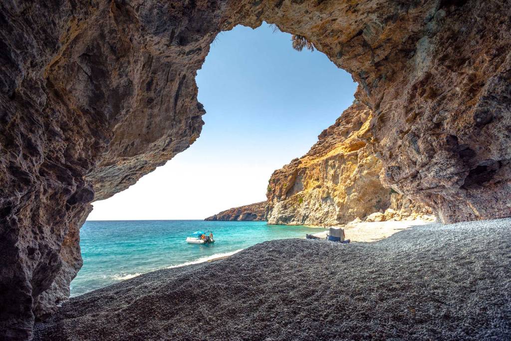 A cave in Ilingas Beach.