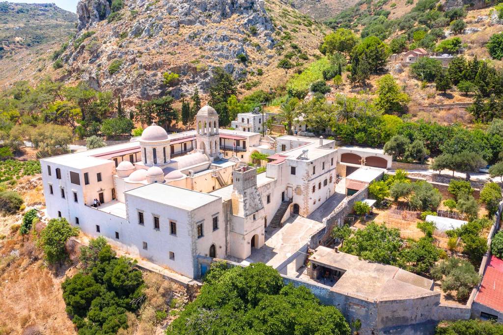 The Monastery of Odigitria Gonia in Kolymbari Village.