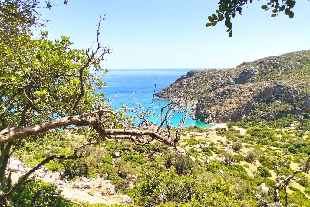 Sea views from Lissos Gorge as you head to Lissos Ancient City.