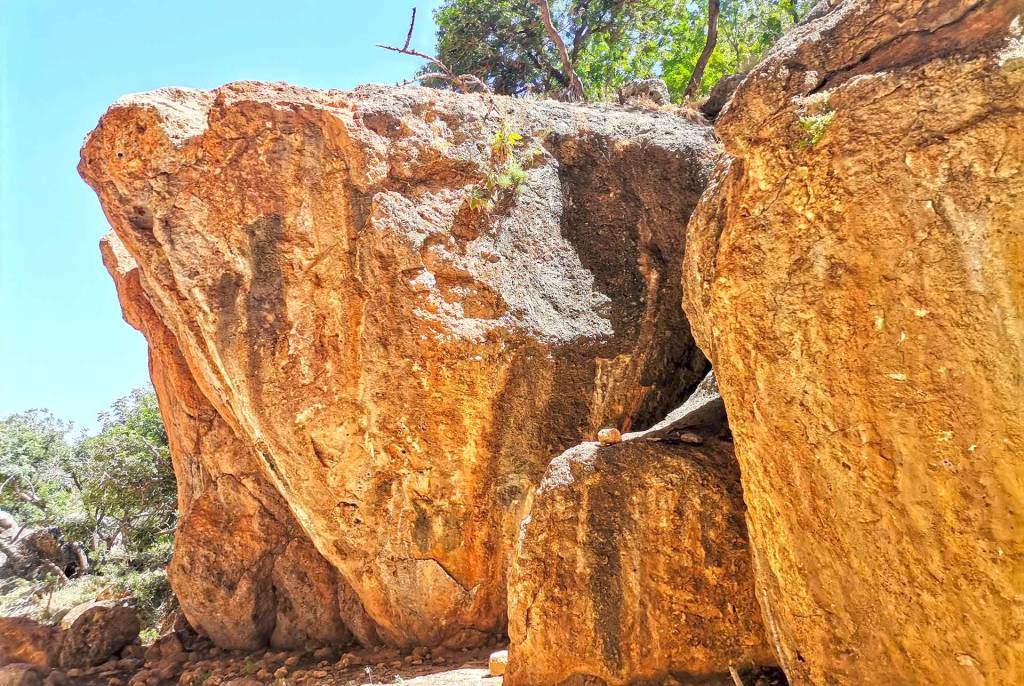 Impressive rocks inside Lissos Gorge.