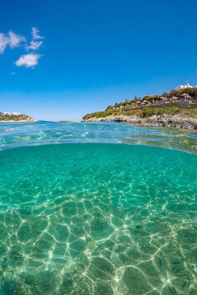 The dreamy, blue waters of Loutraki Beach.