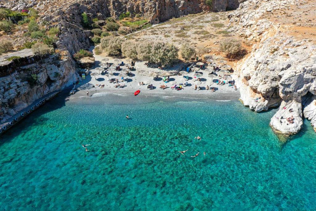 Marmara Beach and a small tavern.