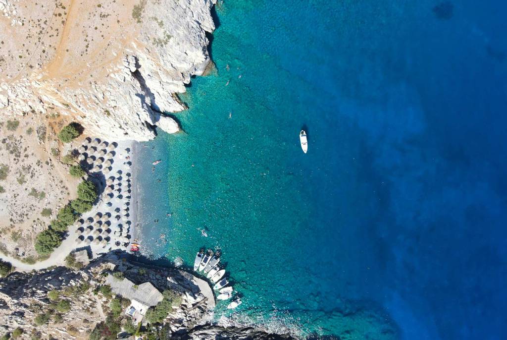 Aerial view of Marmara Beach.