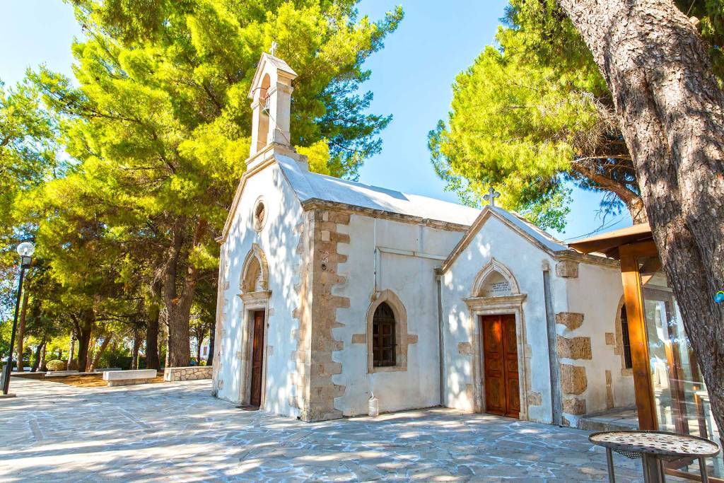 The exterior area of the Prophet Elias Church in Sodi (Chania).