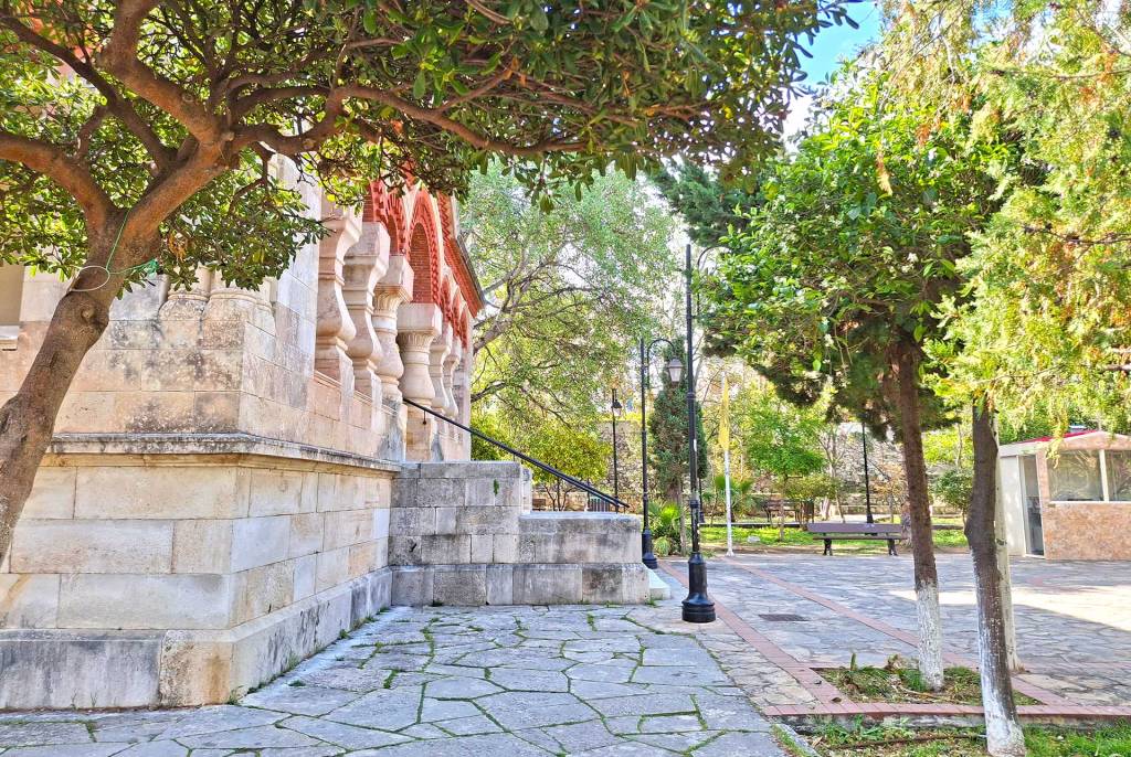 The grounds of the Church of St. Mary Magdalene.