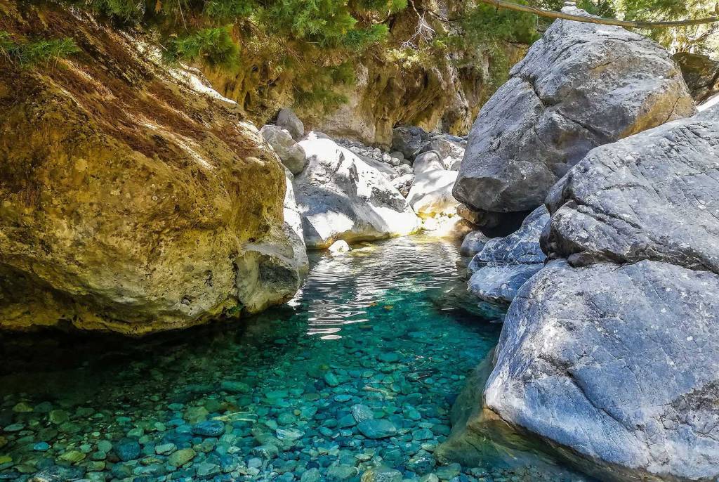 A spring inside Samaria Gorge.