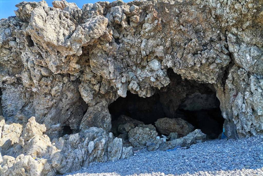A cave in the small beach of Sougia Village.