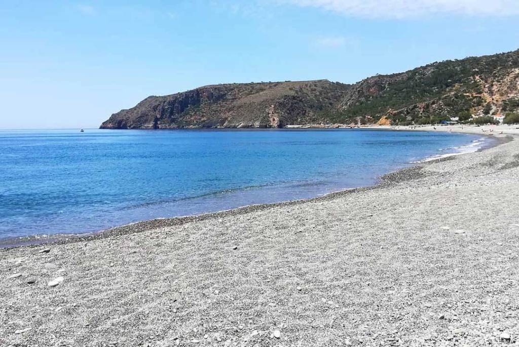 The long beach of Sougia.