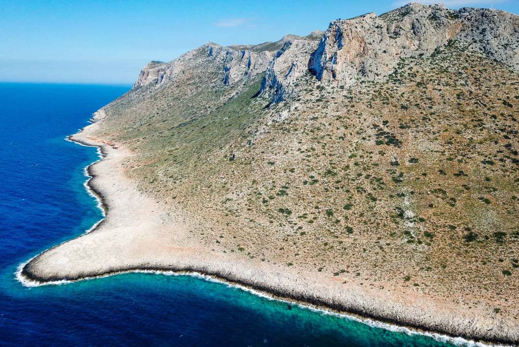 The beautiful mountain above Stavros Beach in Chania.