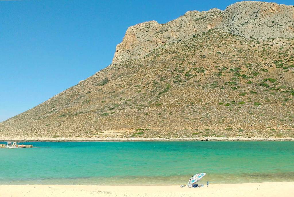 The beach of Zorba the Greek in Stavros.