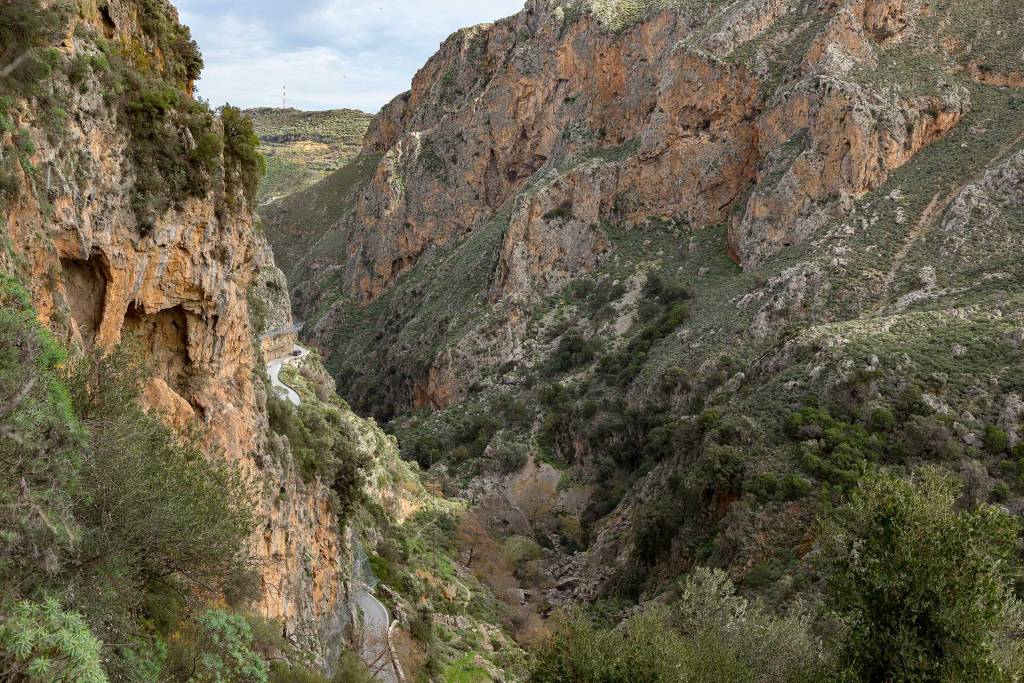 Rocky formations in Topolia Gorge.