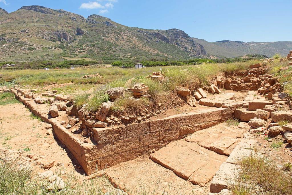 The archaeological site of Ancient Phalassarna in Chania.