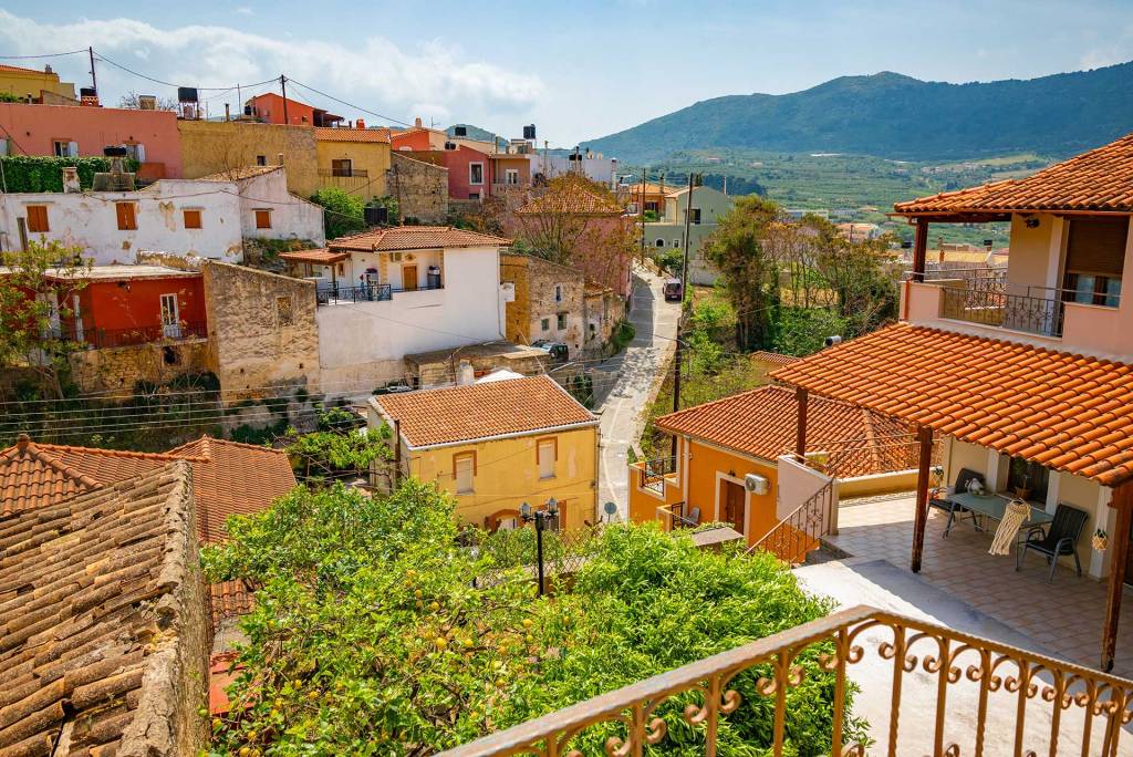 Traditional houses in Archanes Village, in Heraklion.