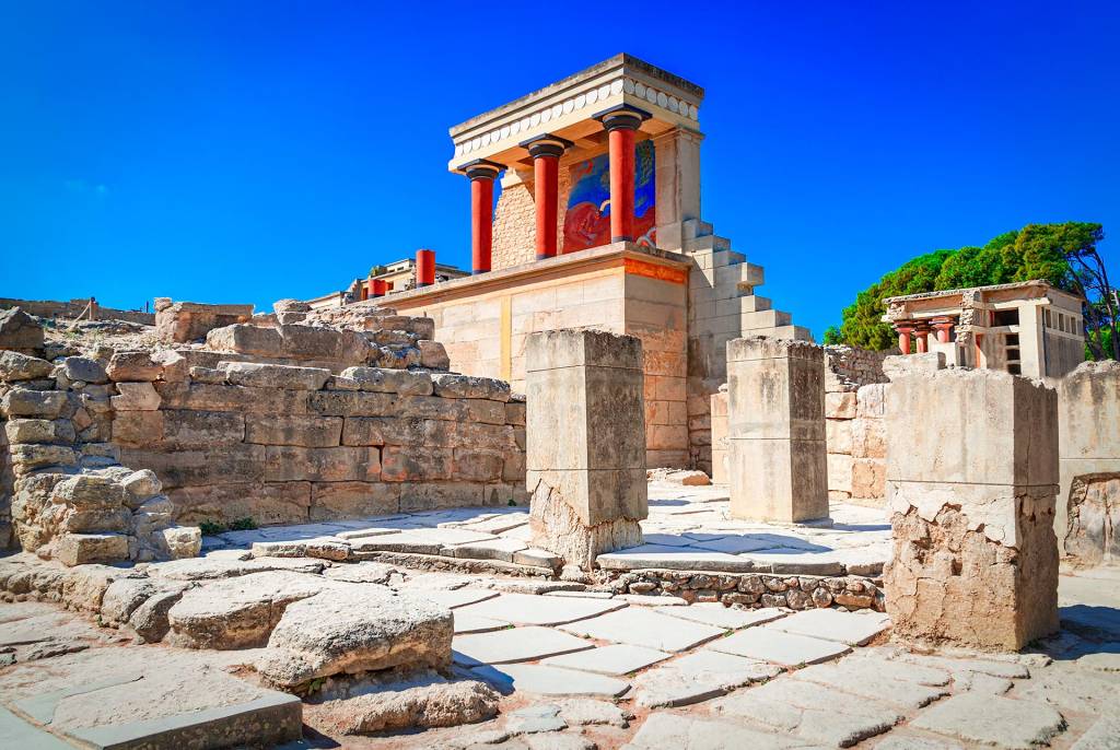 Ruins of Knossos Palace in Heraklion (Crete).