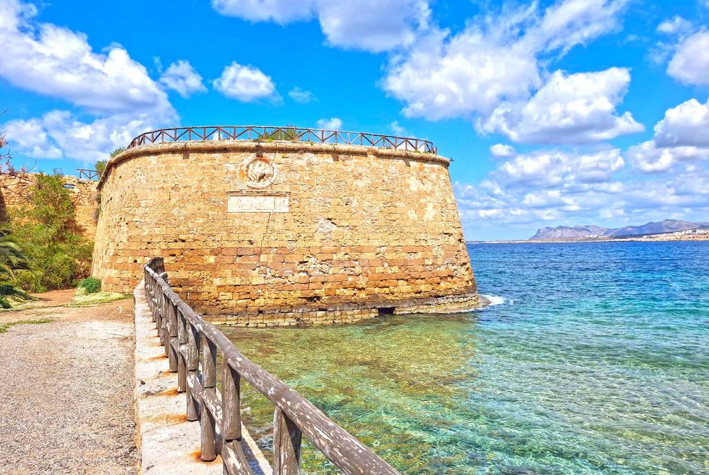Sabbionara Rampart by the sea of Koum Kapi in Chania.