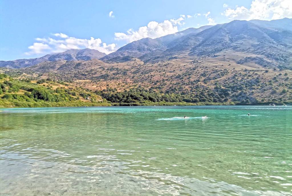 The beautiful landscape in Lake Kournas.