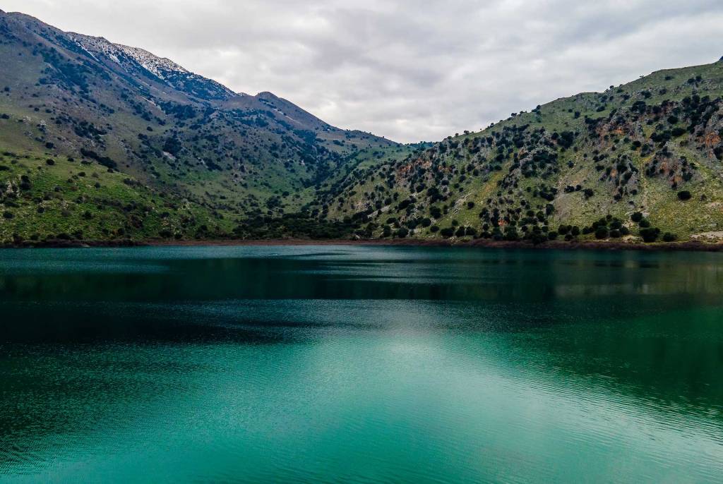 Winter view of Lake Kournas.