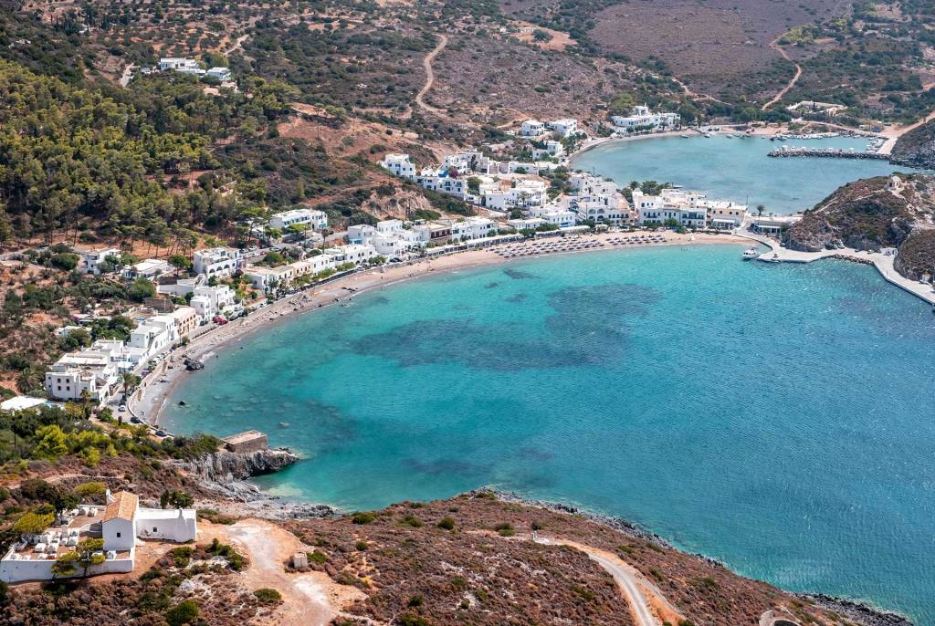 The bay of Kapsali Village in Kythira.