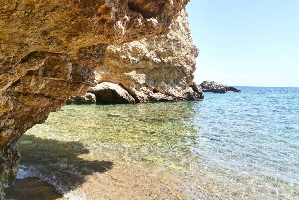 A remote beach on Kythira Island.