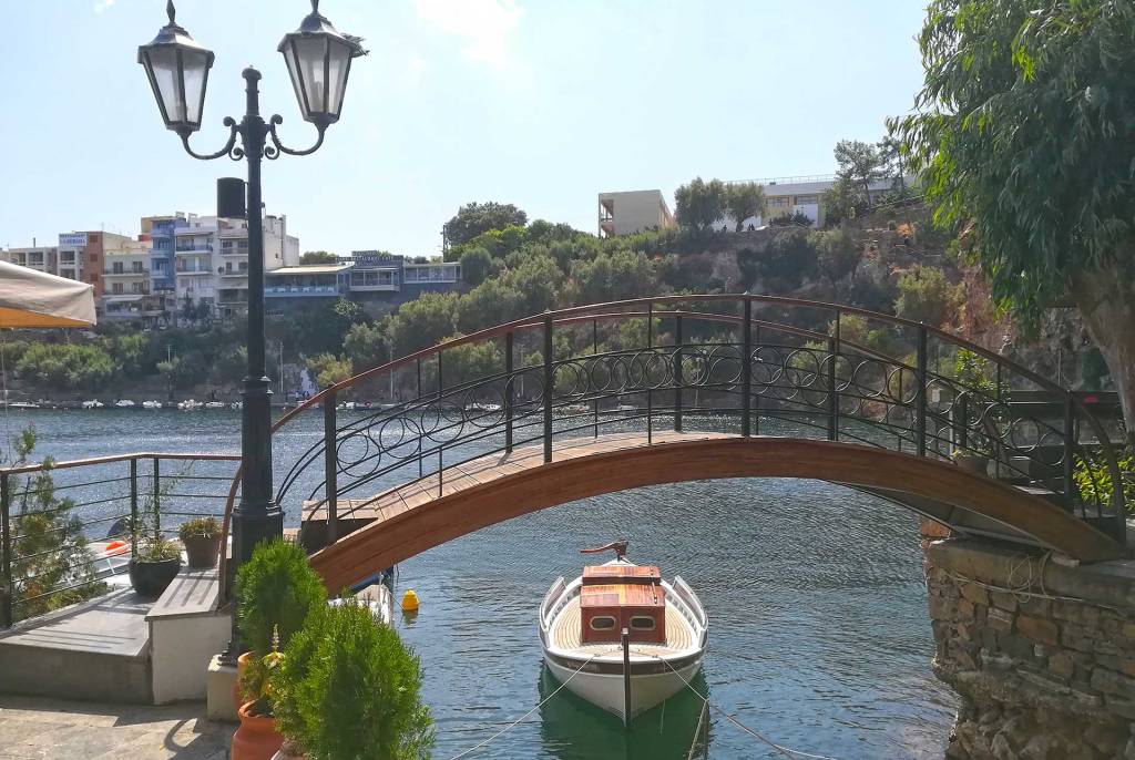 A small bridge in Agios Nikolaos, Lasithi.