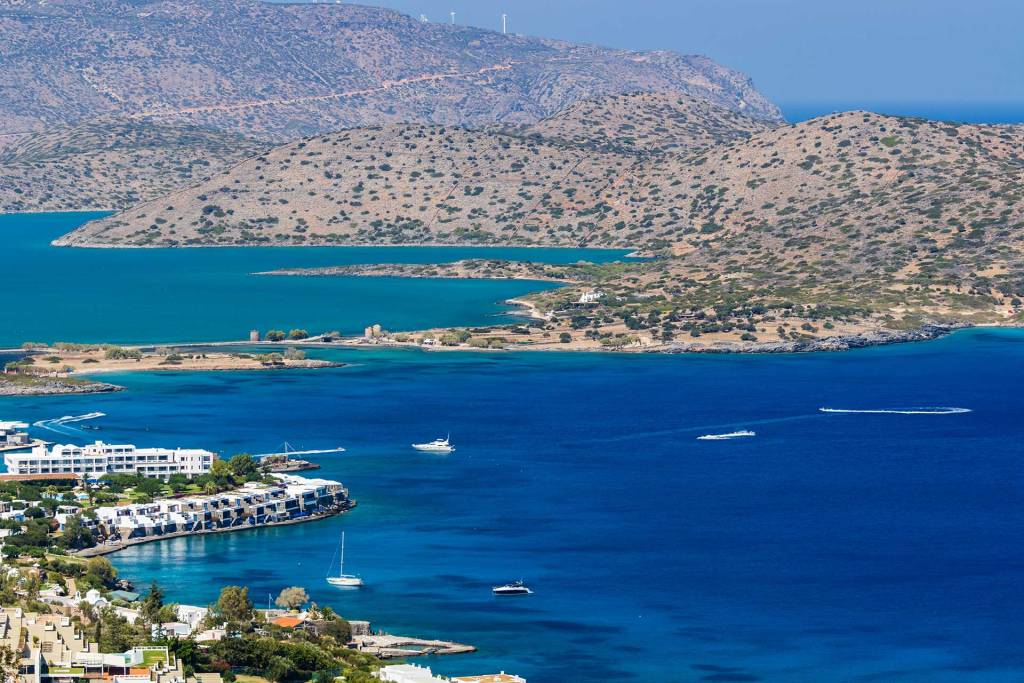 View of Elounda Village in Lasithi.