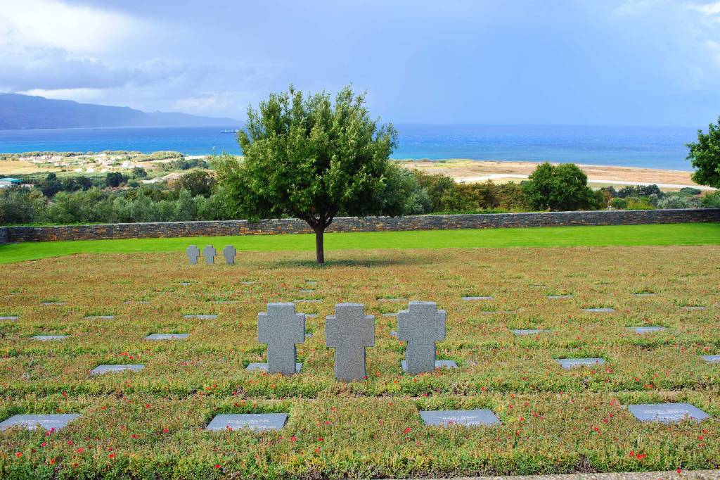 The German Cemetery, offering sea and nature views in Maleme Village, Chania.