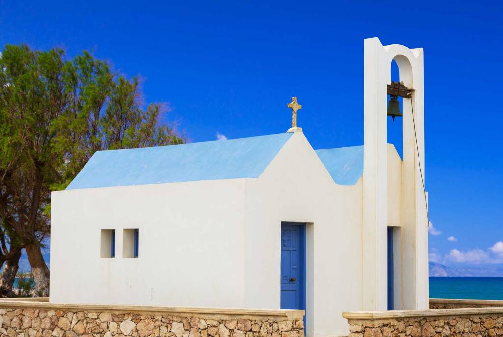 A small white chapel in Maleme.