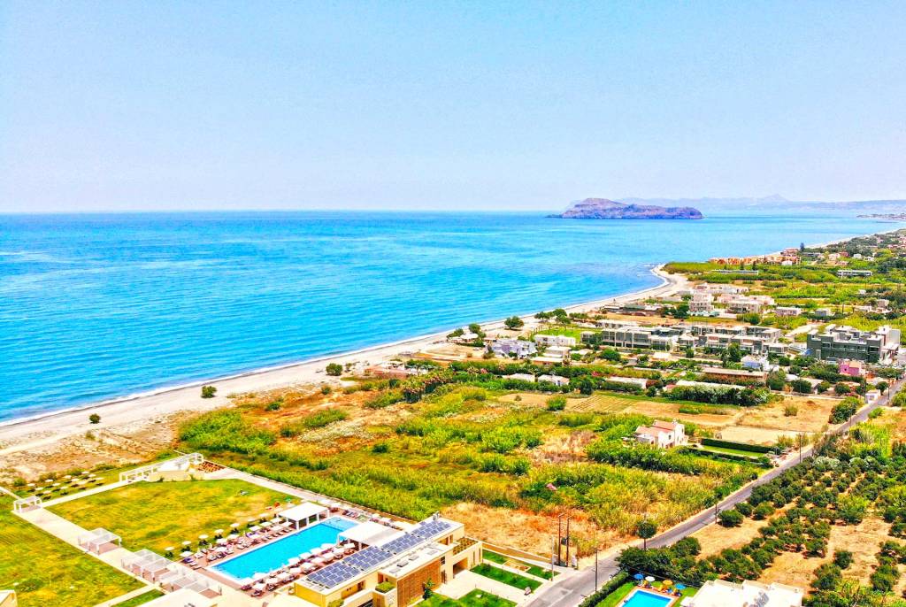 Hotels, apartments, and studios in Maleme Beach.