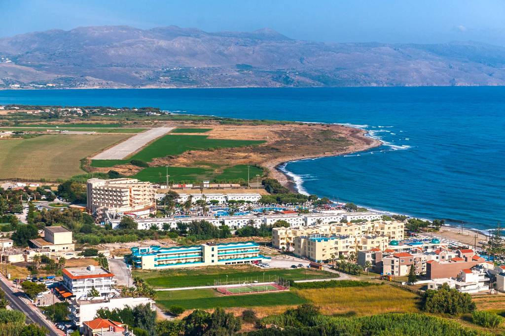 The village of Maleme by the sea.