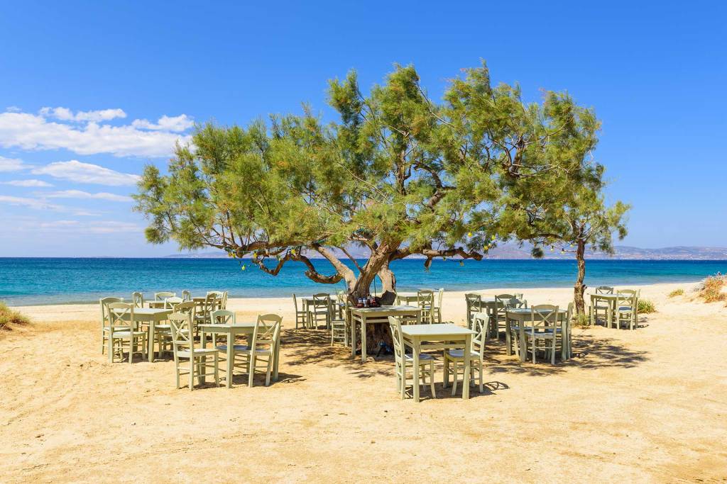 A seaview tavern in Plaka Beach, on Naxos Island.