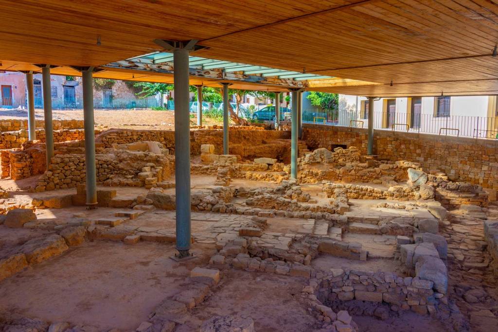 Ancient Kydonia's archaeological findings in Kastelli Hill, in Chania Old Town.