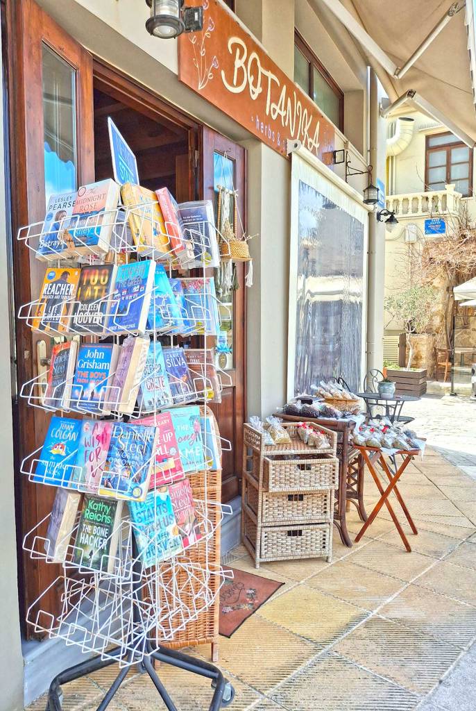 A herb and souvenir shop near Chania Old Harbor.