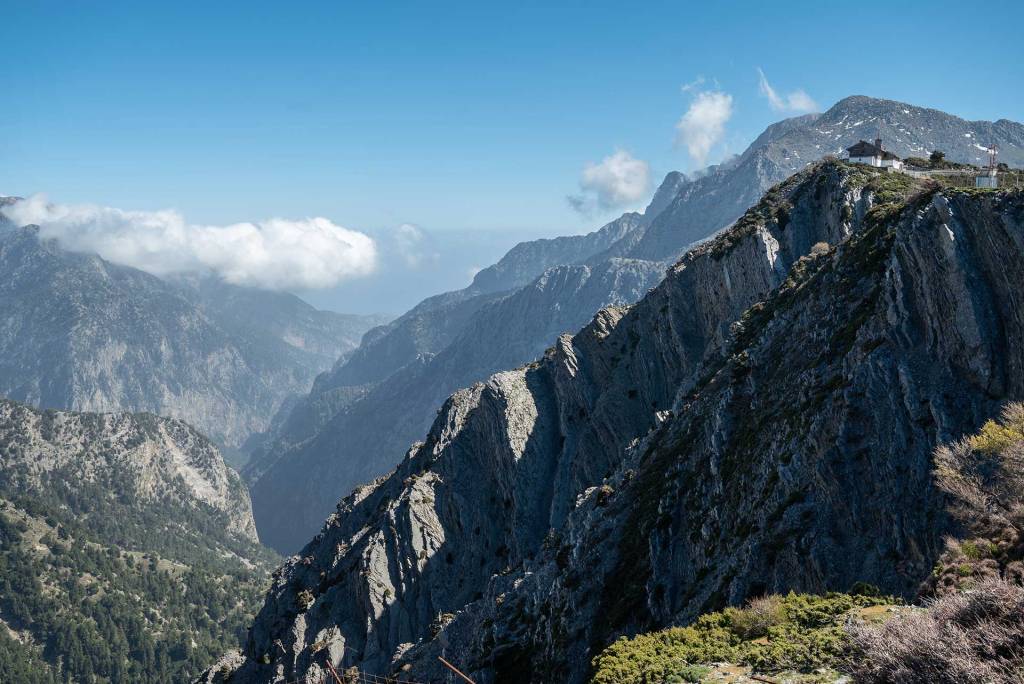 A shelter on the tall mountains of Omalos.