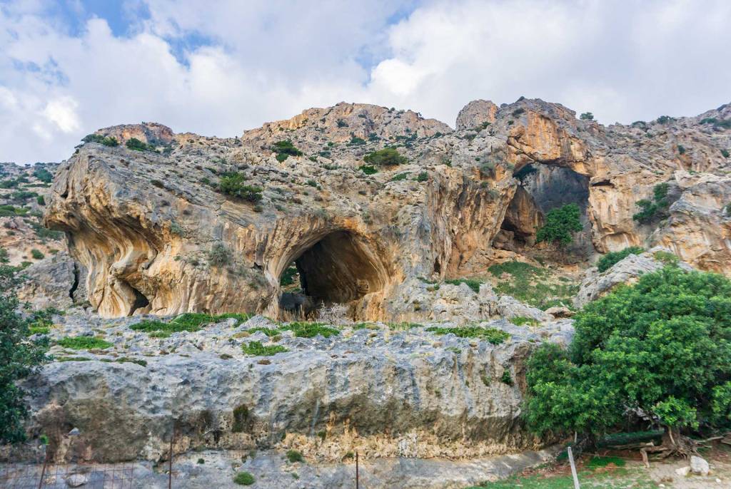 The rocky landscape of Paleochora.