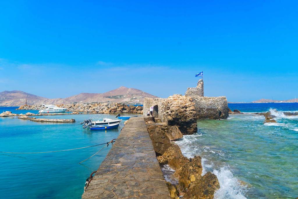 The small fortress of Naoussa Village in Paros.