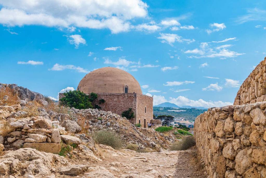 Building details in the Fortezza Fortress of Rethymno.