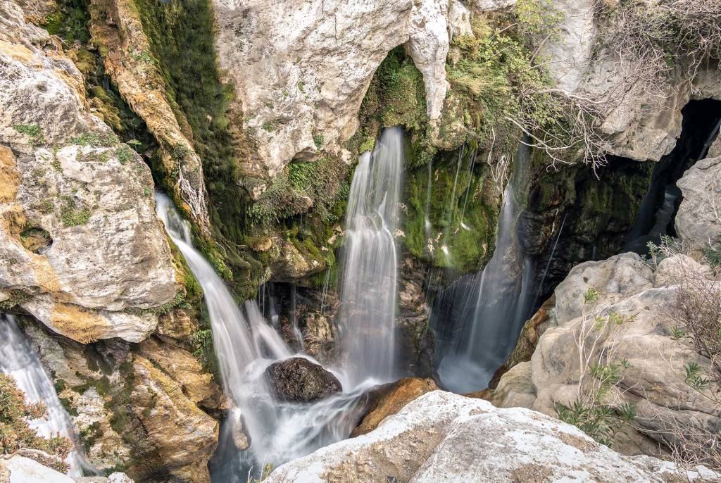 Waterfalls in Kourtaliotiko Gorge (Rethymno).