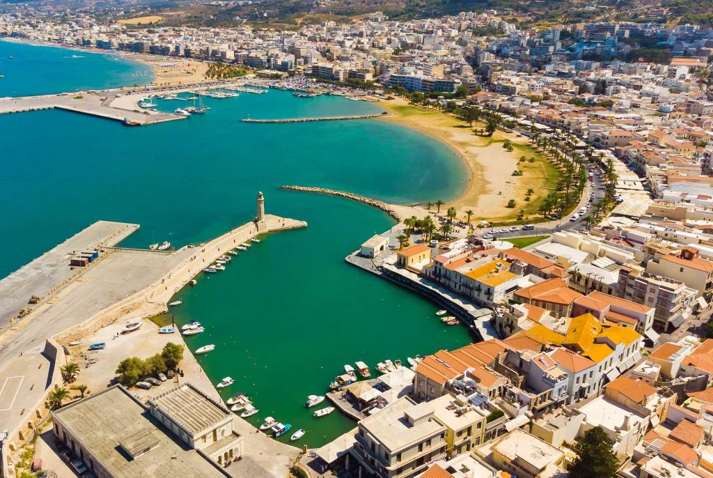 Rethymno Old Town and the port.