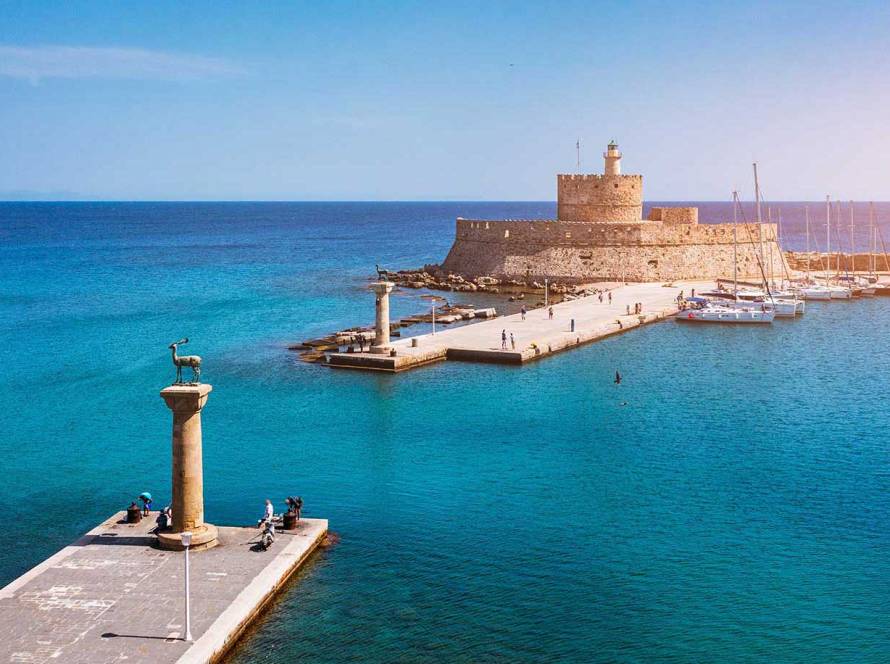 The port of Rhodes Island.