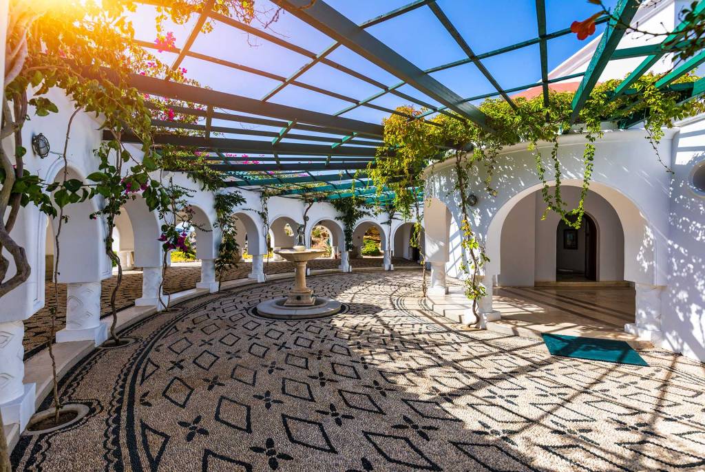 The building of Kallithea Springs on Rhodes Island.