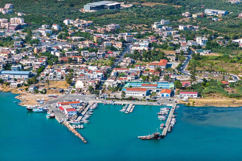 Aerial view of Souda Area and the Port.