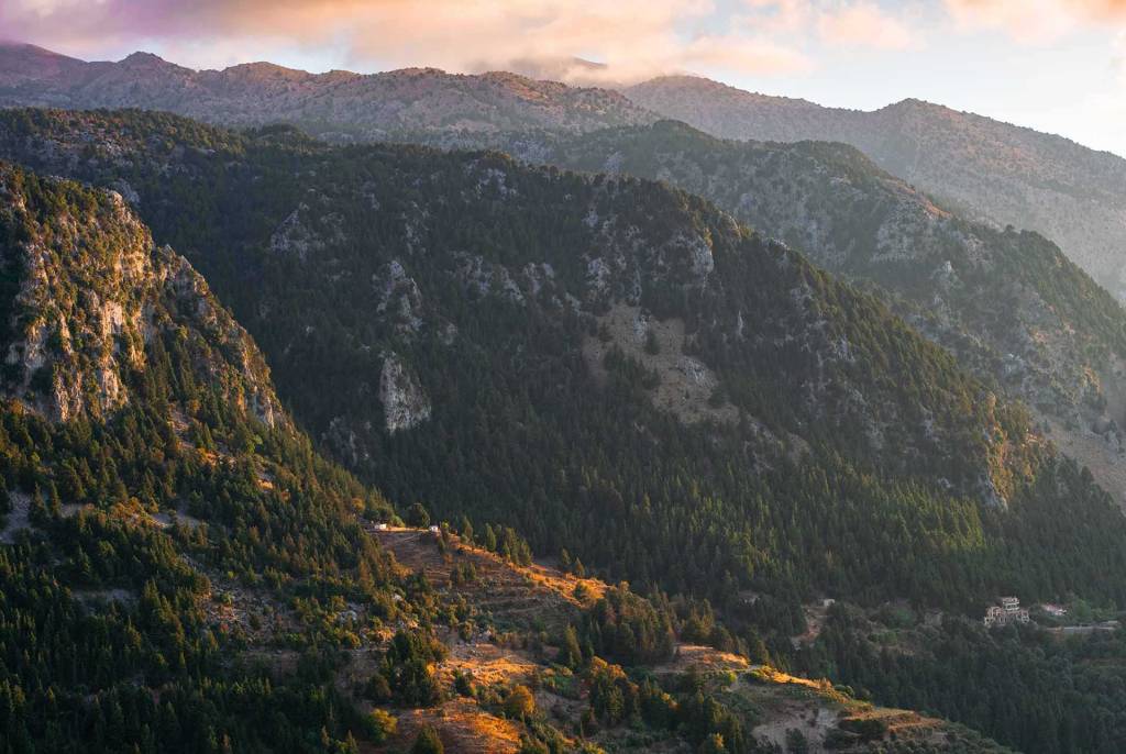 The mountains of Zourva Village in Chania.