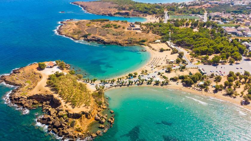 One of the top beaches near chania for families with kids is Agii Apostoli.