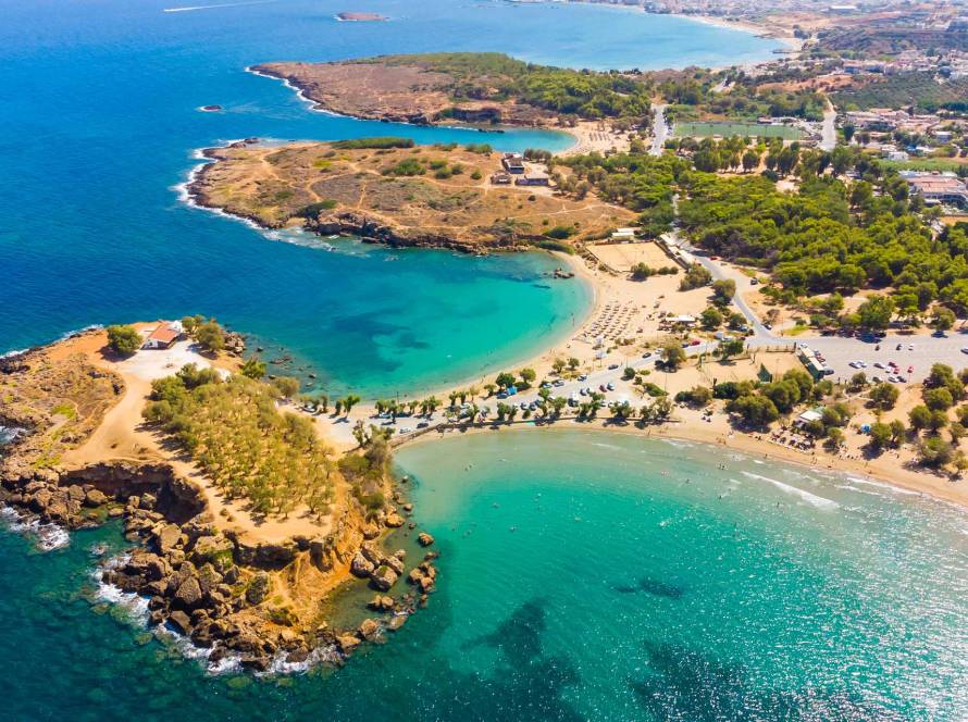 One of the top beaches near chania for families with kids is Agii Apostoli.